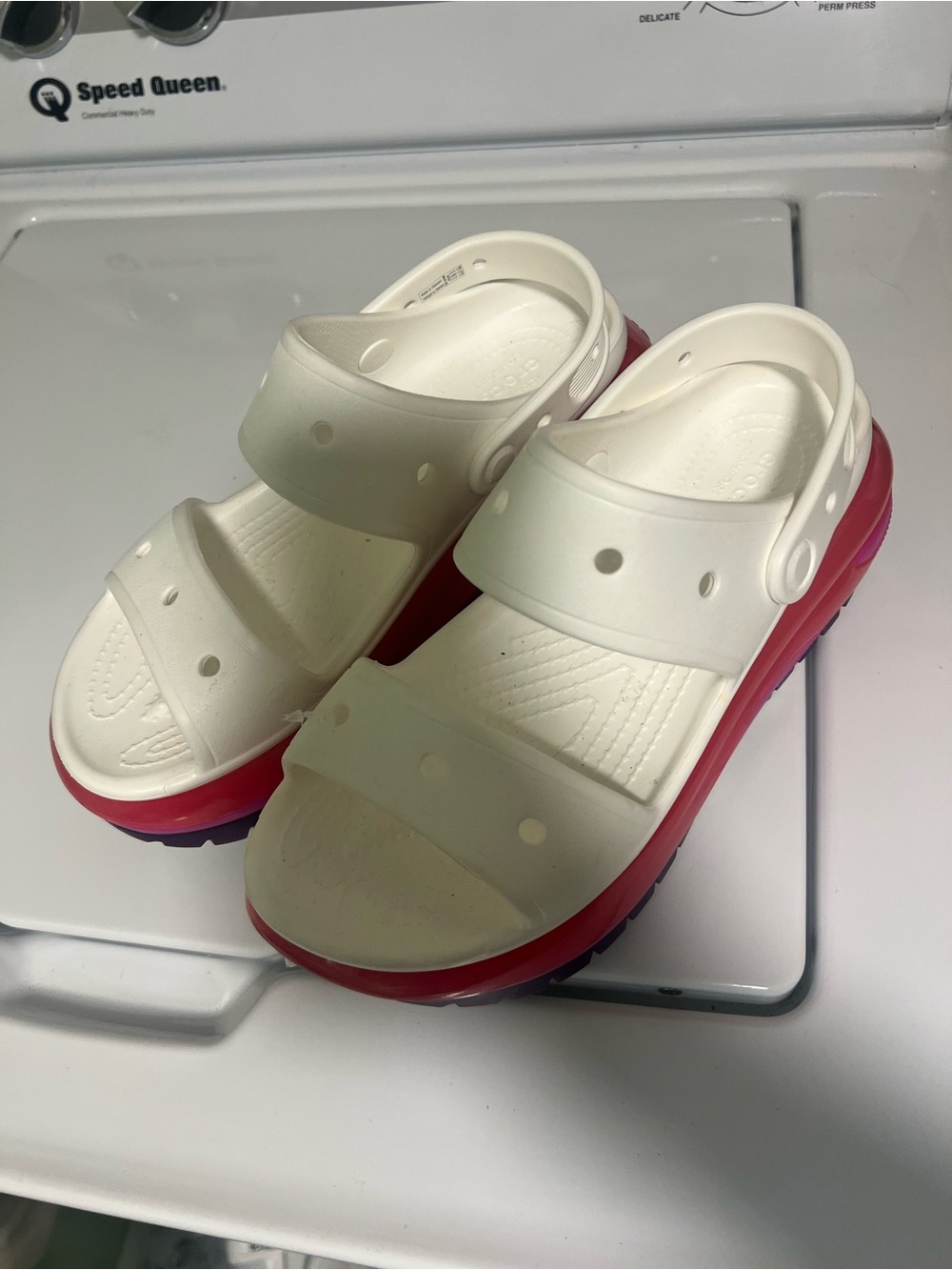 Women’s White and Pink platform Sandals